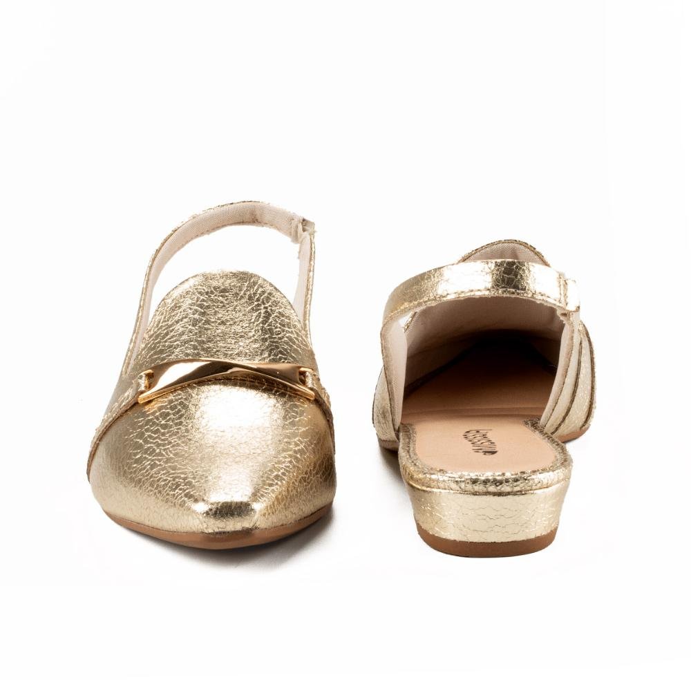 Sapato Mississipi Slingback Metalizado ME233 Dourado 6