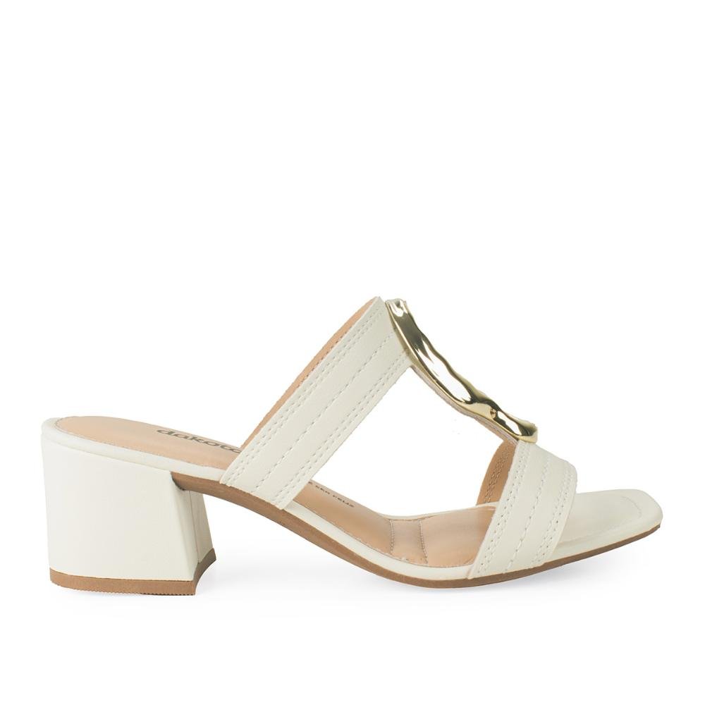 Tamanco Dakota de Salto Bloco Y8942 Branco 3