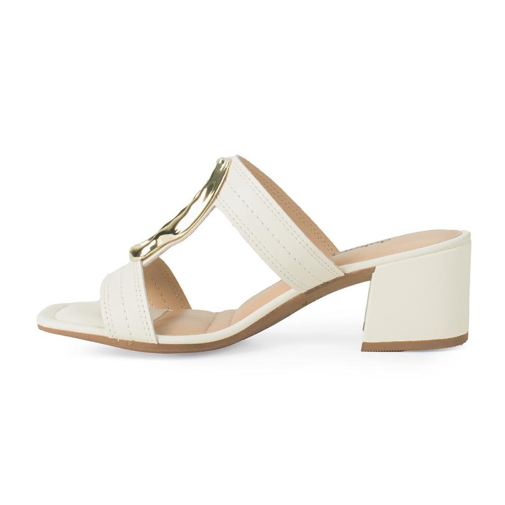 Tamanco Dakota de Salto Bloco Y8942 Branco 4