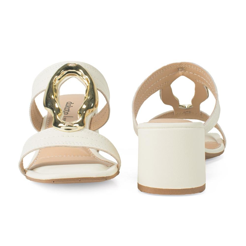 Tamanco Dakota de Salto Bloco Y8942 Branco 6