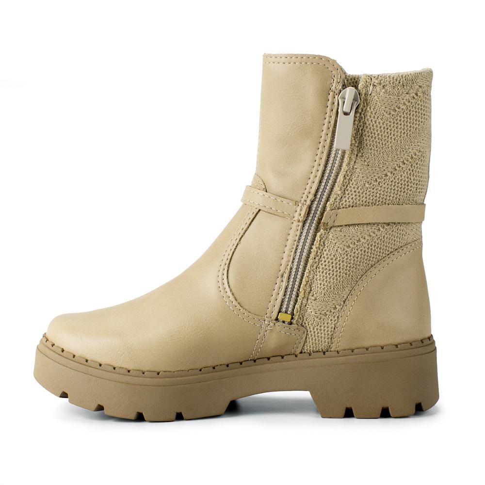 Bota Pink Cats Infantil de Cano Médio V5292 Bege 3