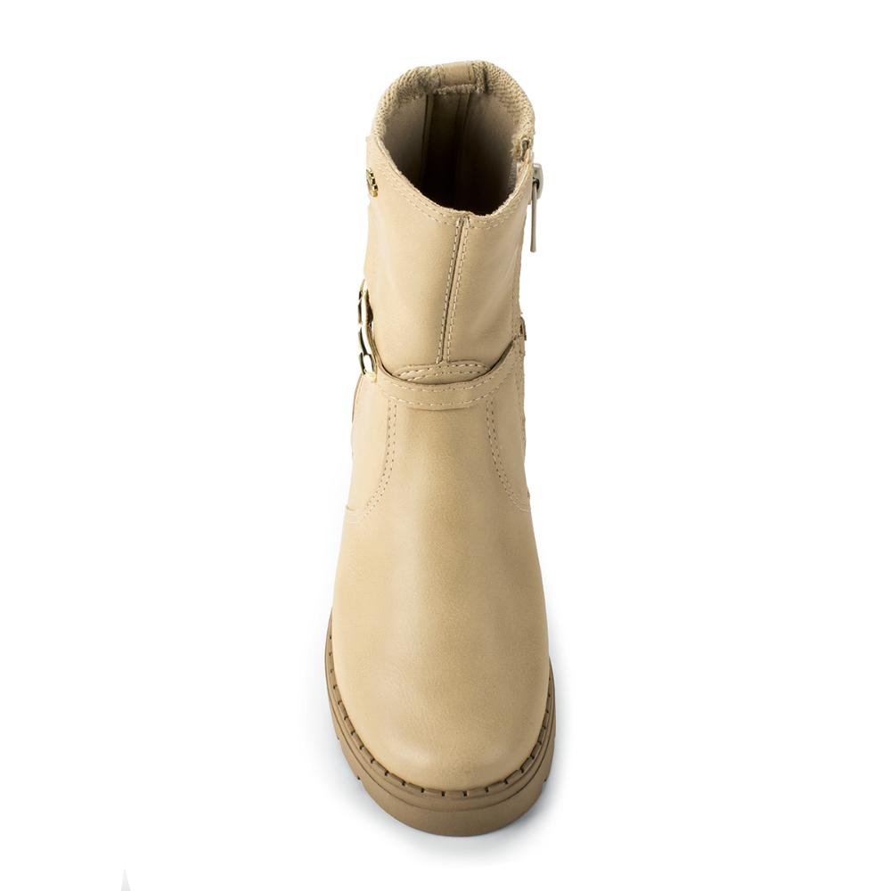 Bota Pink Cats Infantil de Cano Médio V5292 Bege 6