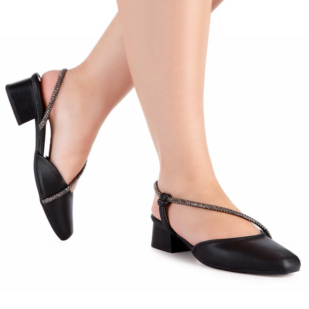 Sapato Mississipi de Salto Bloco MC971 Preto 2