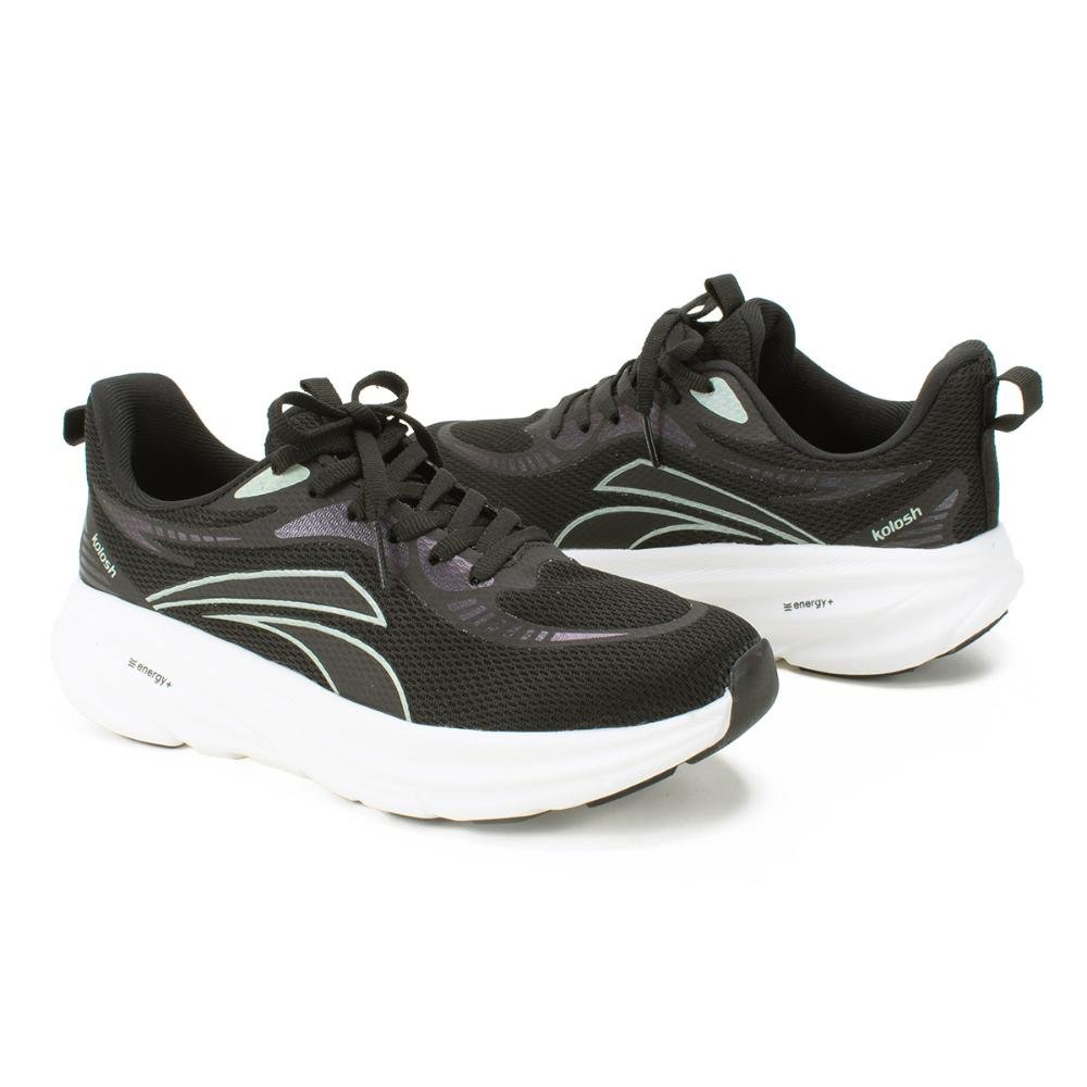 Tênis Kolosh Esportivo Feminino Spectra E0348 Preto/Verde