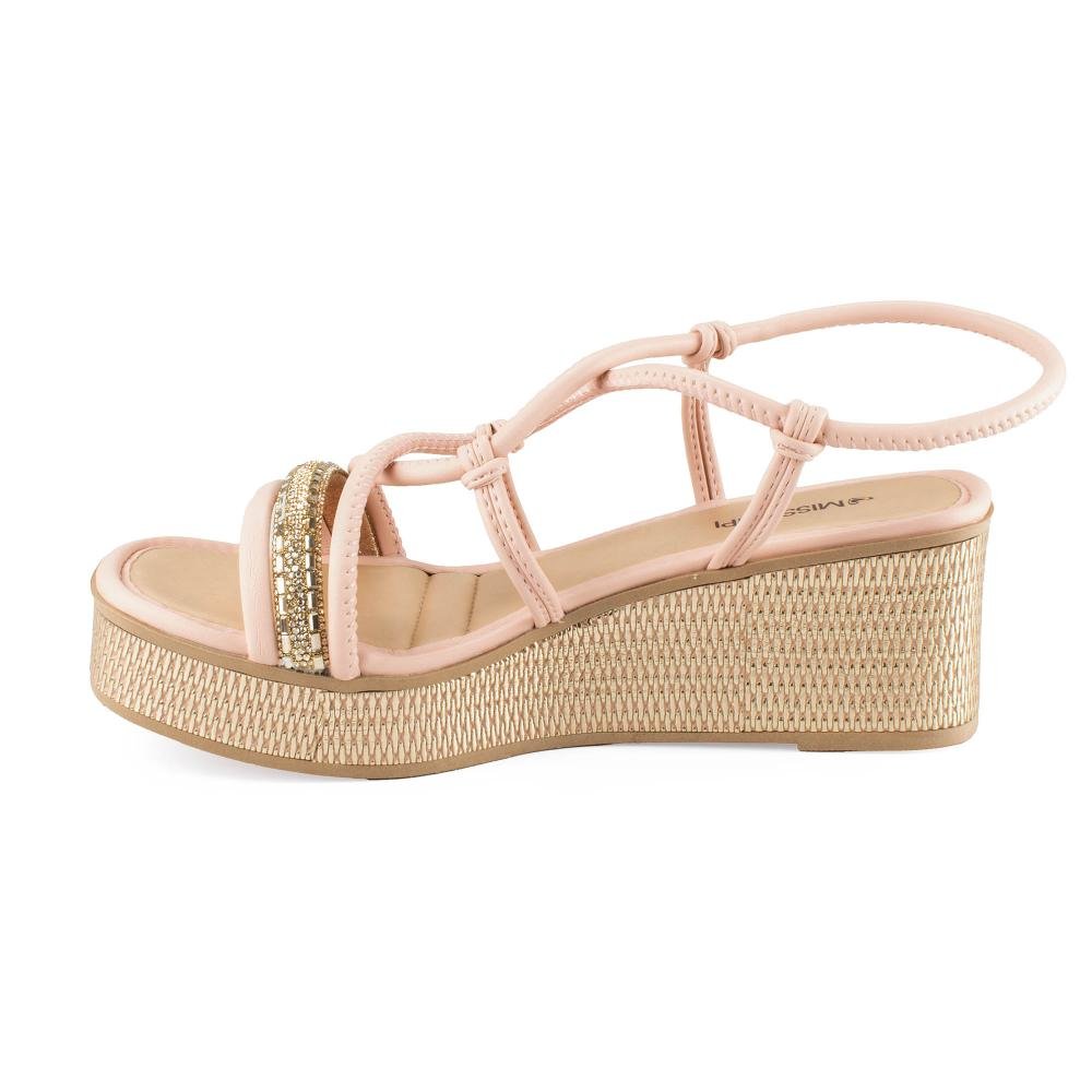 Sandália Mississipi Anabela ME672 Rosê 4