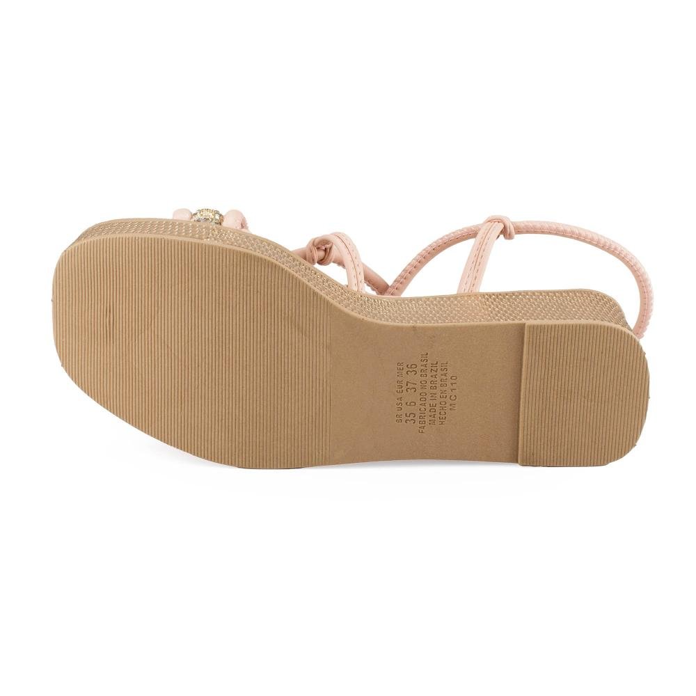 Sandália Mississipi Anabela ME672 Rosê 5