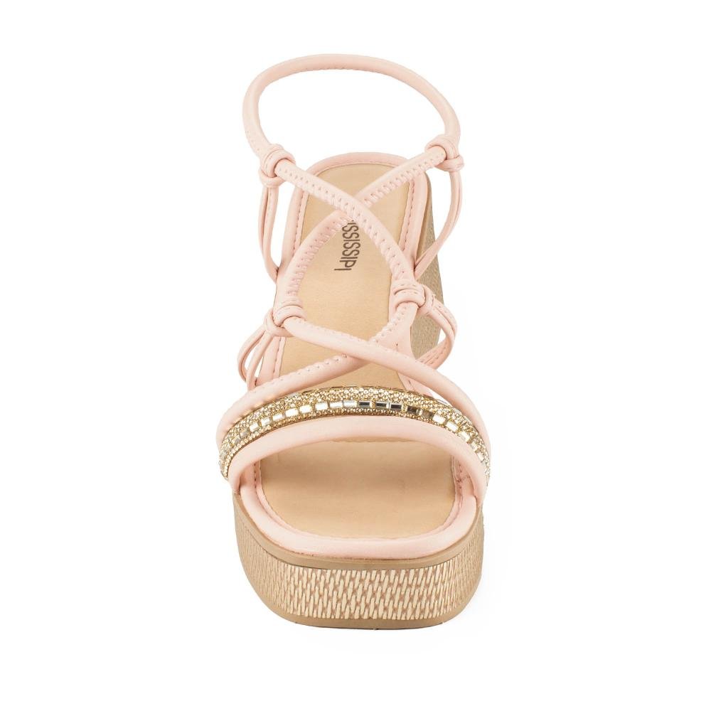 Sandália Mississipi Anabela ME672 Rosê 6