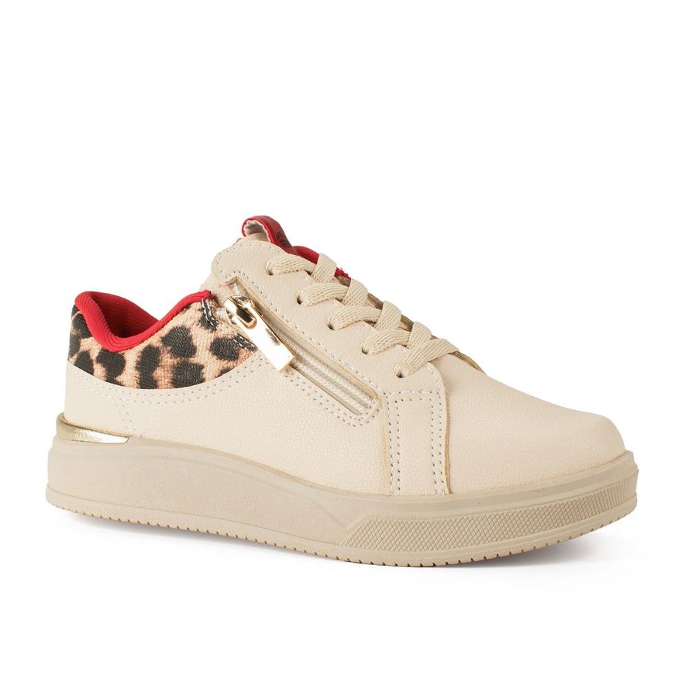 Tênis Pink Cats Infantil Casual V5353 Bege 1