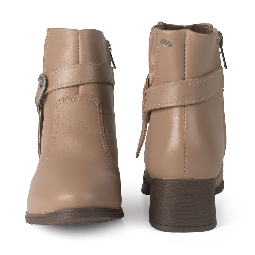 Bota Dakota de Cano Curto Em Couro Feminina DA962 Marrom Claro 6