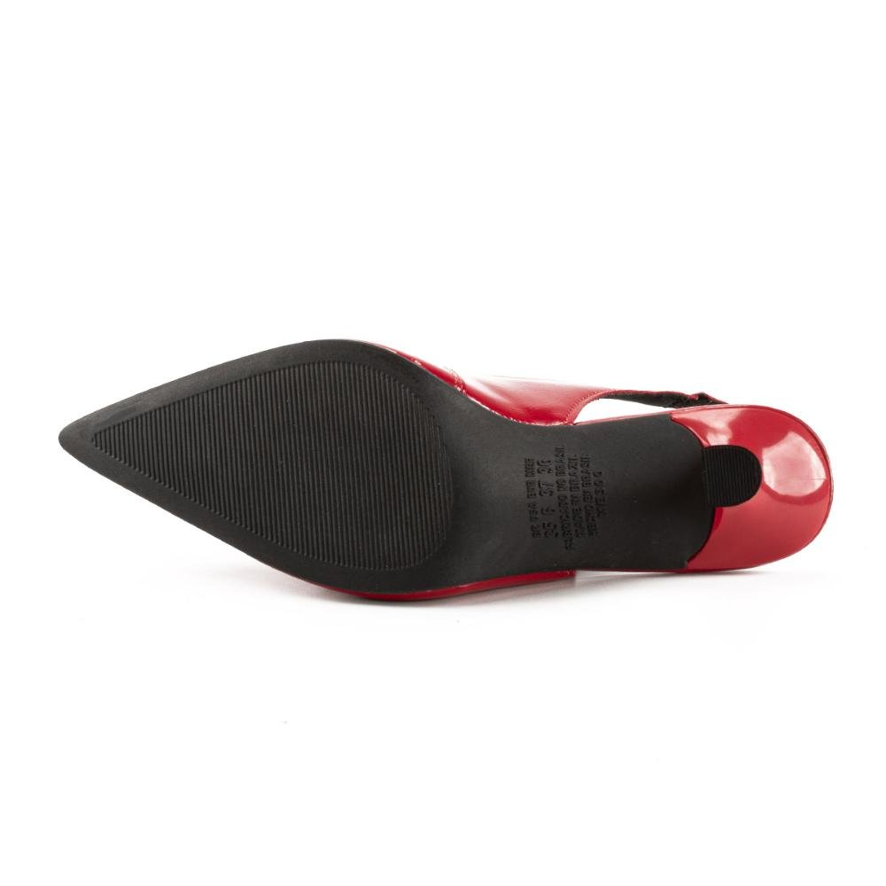 Scarpin Mississipi de Salto Alto Feminino ME304 Vermelho 5