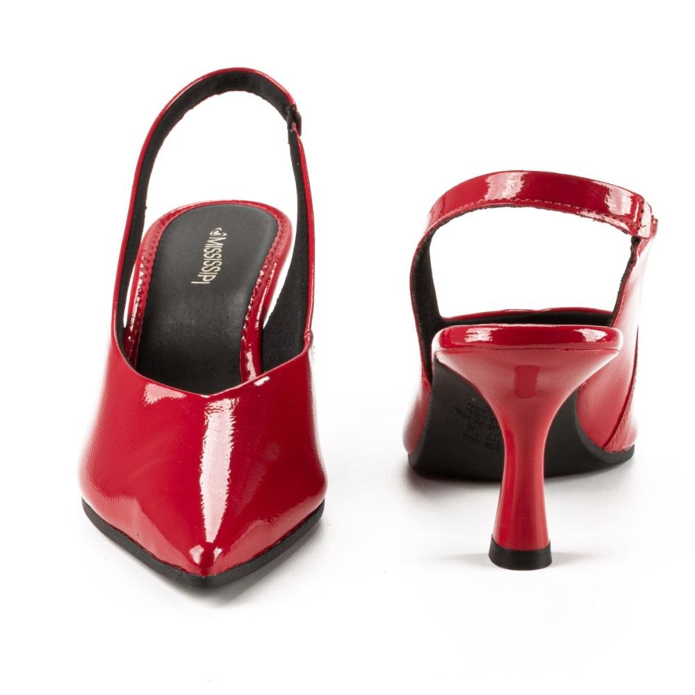 Scarpin Mississipi de Salto Alto Feminino ME304 Vermelho 6