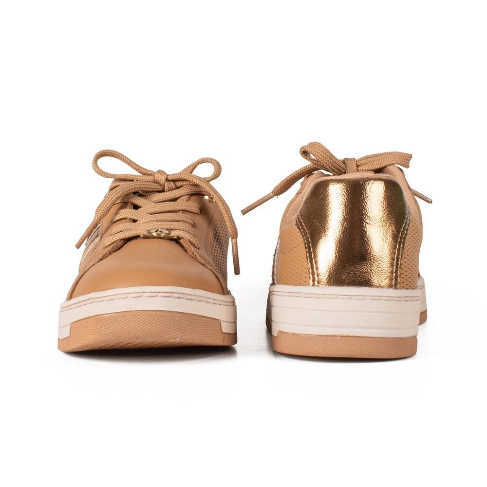 Tênis Kolosh Casual de Couro Feminino C4161 Marrom 5