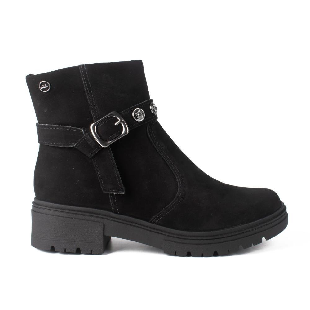 Bota Dakota de Cano Curto Em Couro Feminina D0403 Preto 3