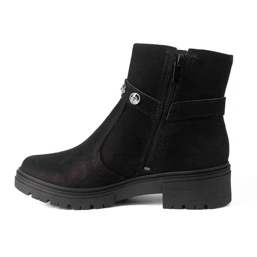 Bota Dakota de Cano Curto Em Couro Feminina D0403 Preto 4