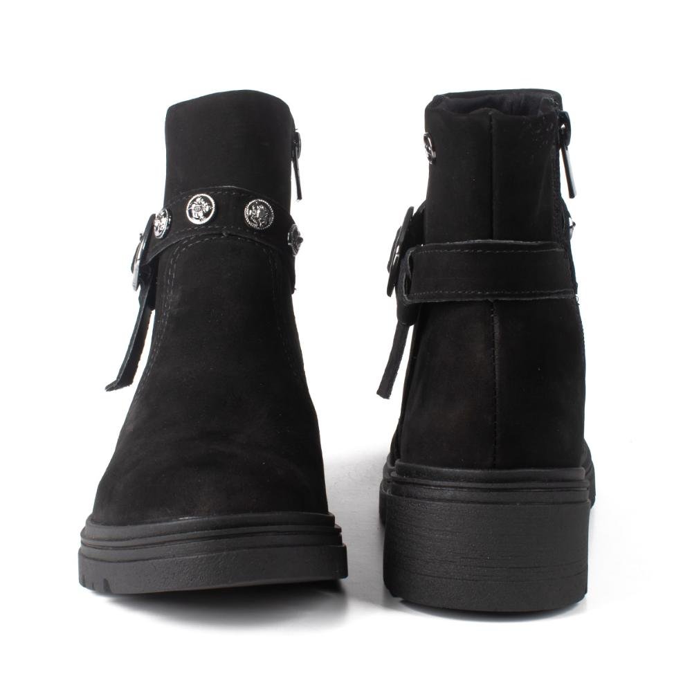 Bota Dakota de Cano Curto Em Couro Feminina D0403 Preto 6