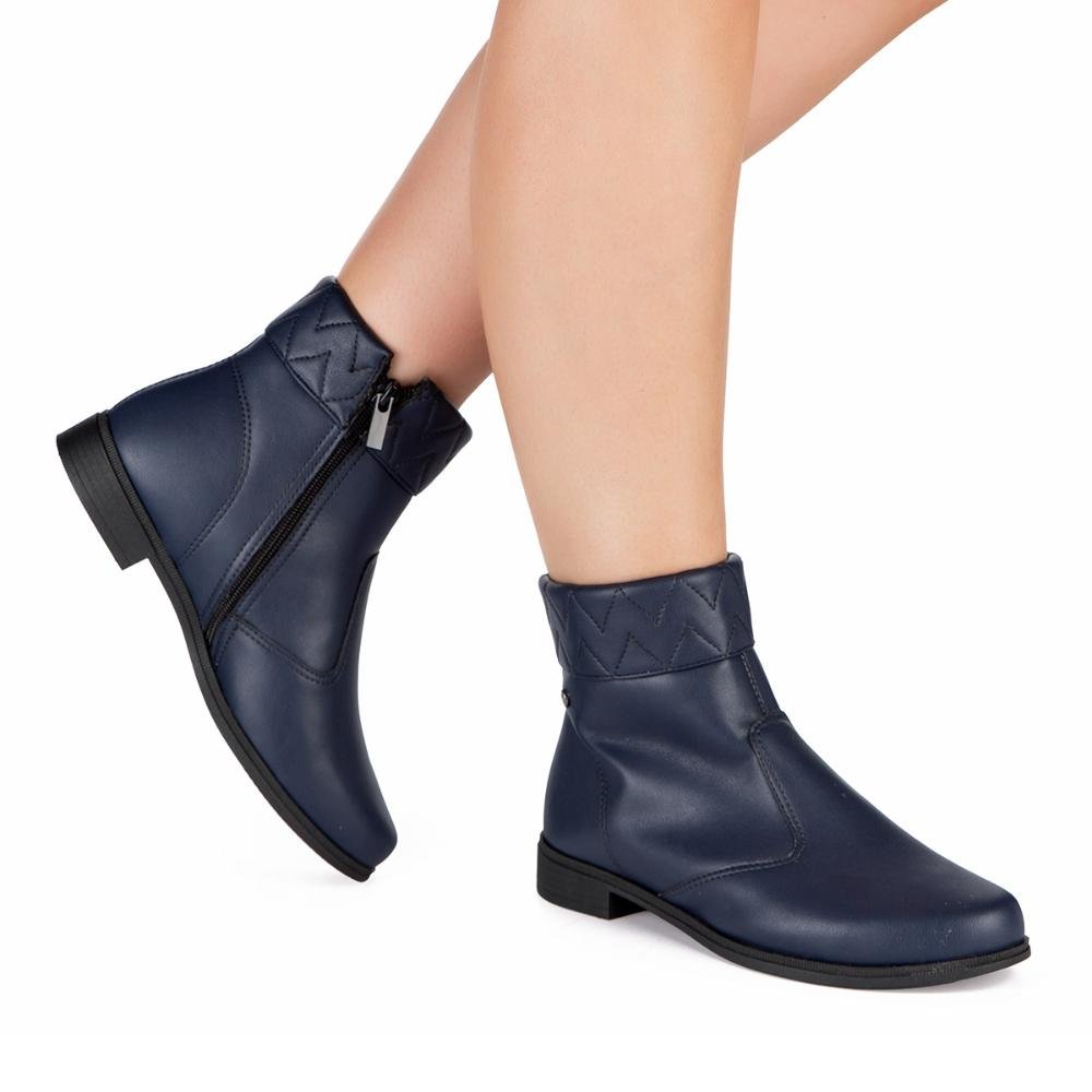 Bota Campesí de Cano Curto Marinho Feminina CP972 Azul 2