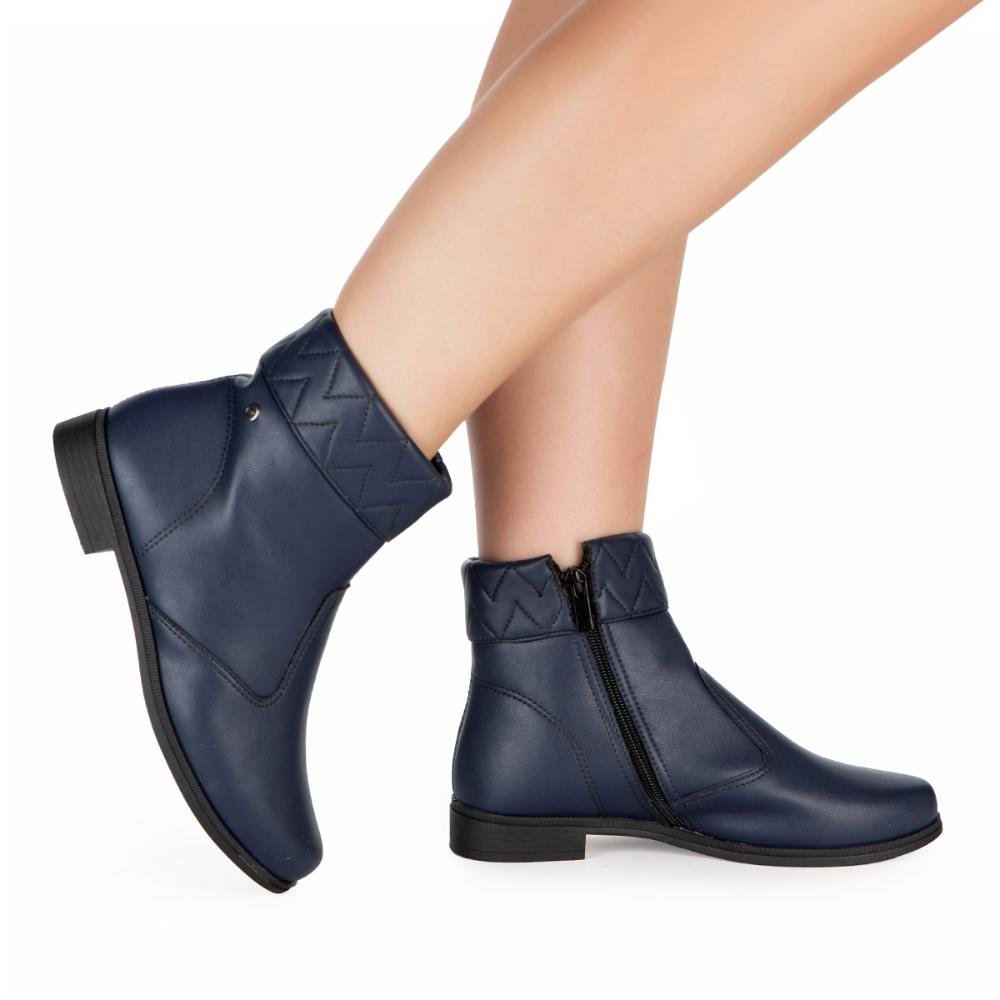 Bota Campesí de Cano Curto Marinho Feminina CP972 Azul 7