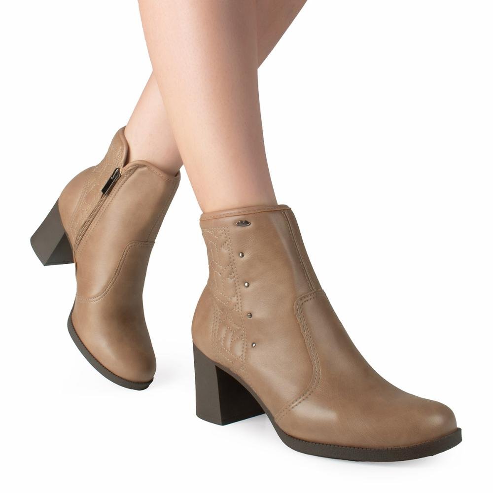Bota Dakota de Cano Curto Feminina DA823 Marrom Claro 4
