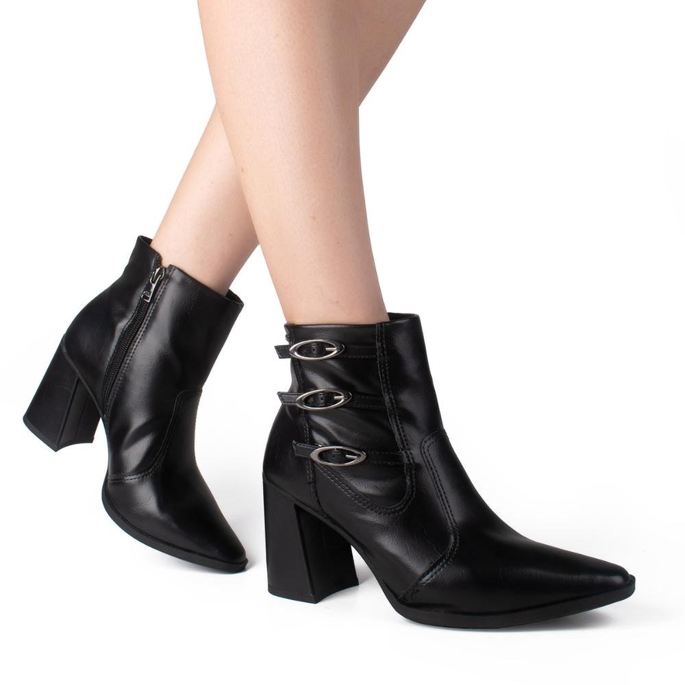 Bota Dakota de Cano Curto Feminina D0432 Preto 2