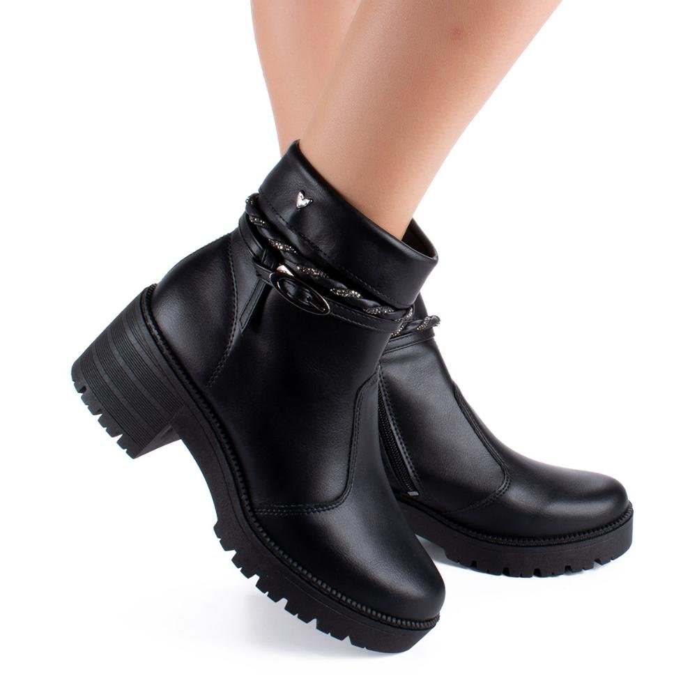 Bota Mississipi de Cano Curto Feminina ME801 Preto 2