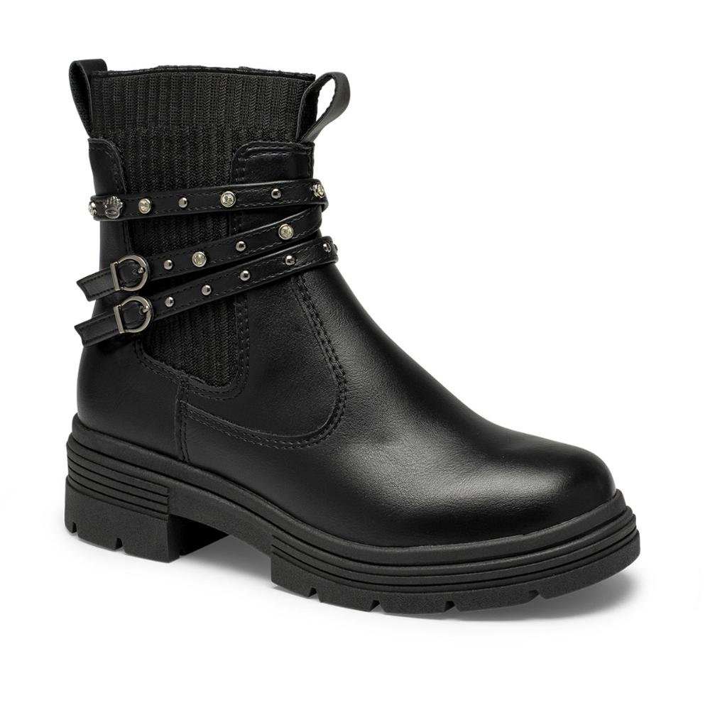 Bota Pink Cats Infantil de Cano Curto V5031 Preto 4