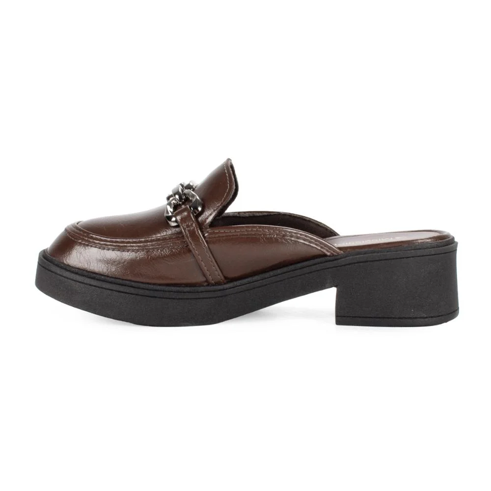 Mule Mississipi de Salto Bloco Feminina ME462 Marrom 4