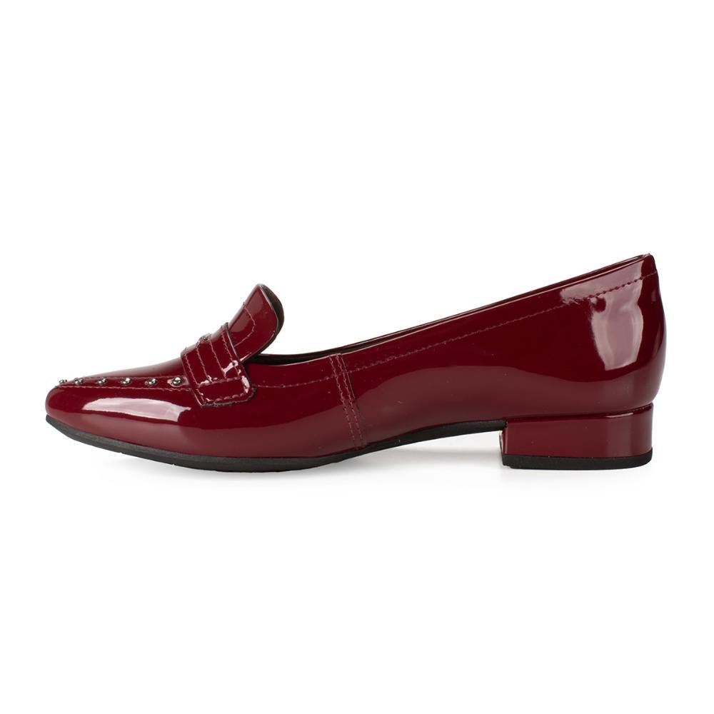 Sapato Campesí de Salto Baixo Feminino CP753 Vermelho 4