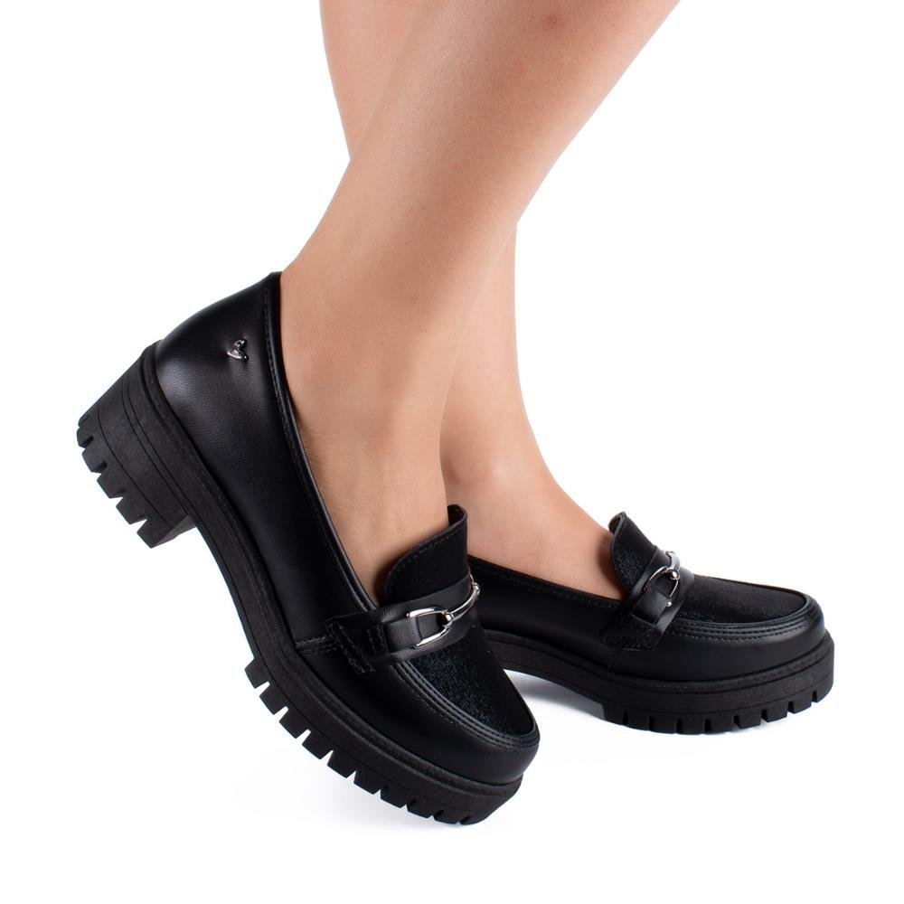 Sapato Mississipi Loafer Feminino Q8551A Preto 2