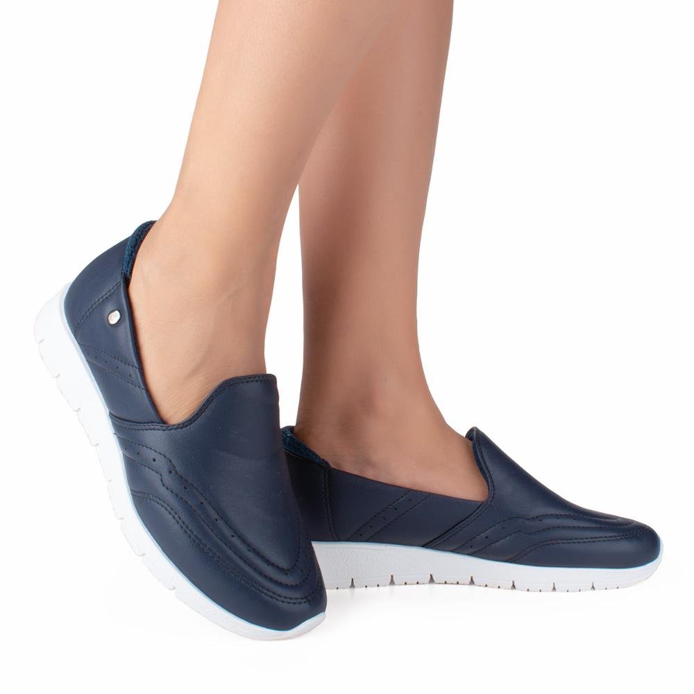 Tênis Campesí Casual de Calce Fácil Marinho Feminino CP693 Azul 2