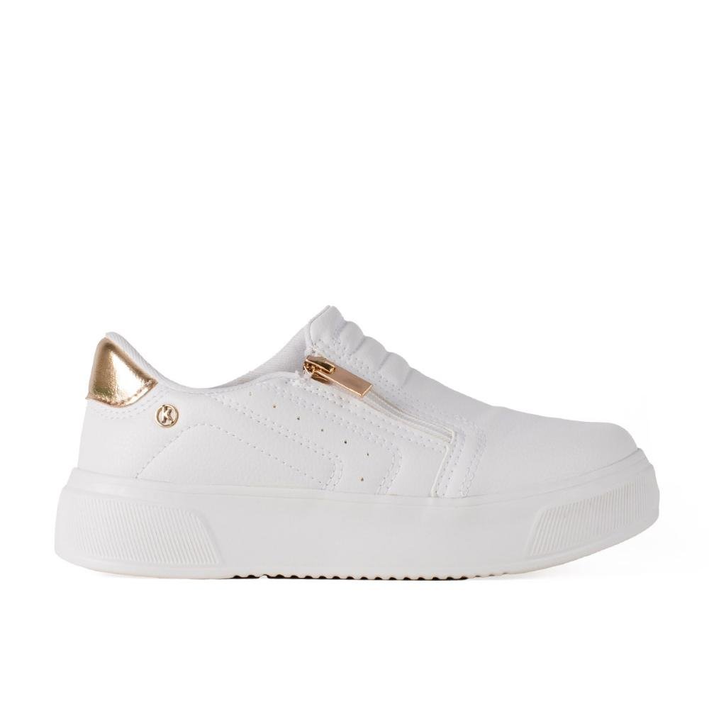 Tênis Kolosh Casual Flatform Claro Feminino C3558 Branco 1