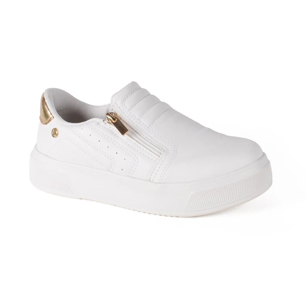 Tênis Kolosh Casual Flatform Claro Feminino C3558 Branco 3