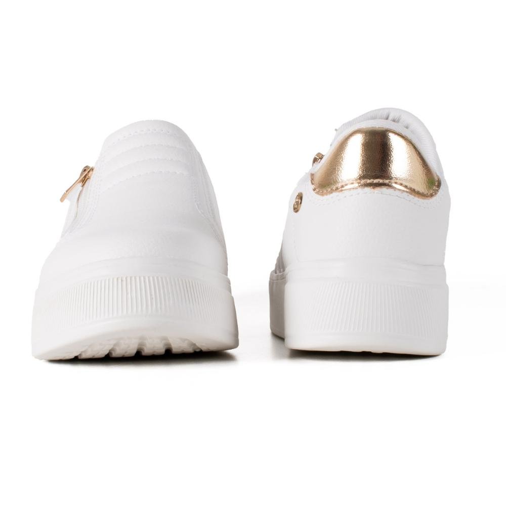 Tênis Kolosh Casual Flatform Claro Feminino C3558 Branco 6