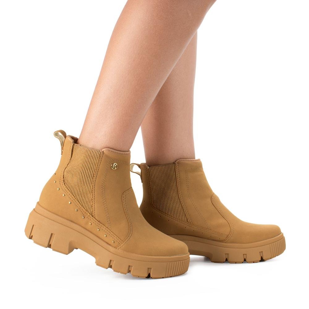 Bota Kolosh de Cano Curto Tratorada Feminino C3372 Caramelo 2