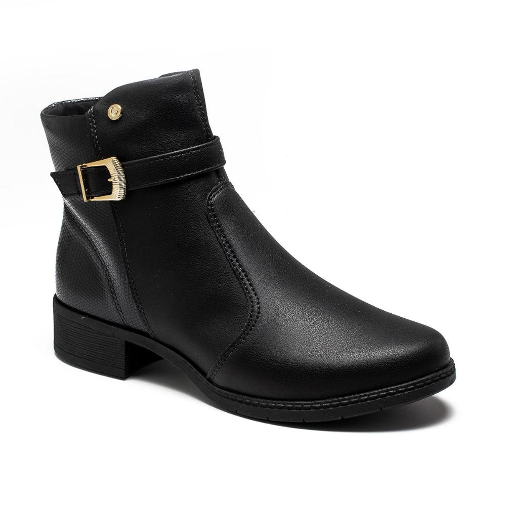 Bota Campesí de Salto Baixo Feminina CP011 Preto 1
