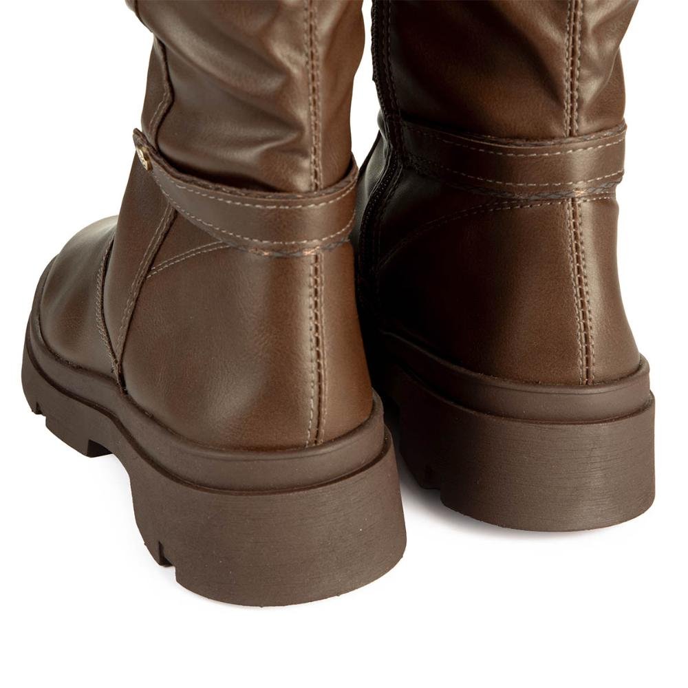 Bota Pink Cats Infantil de Cano Longo V5323 Café 5