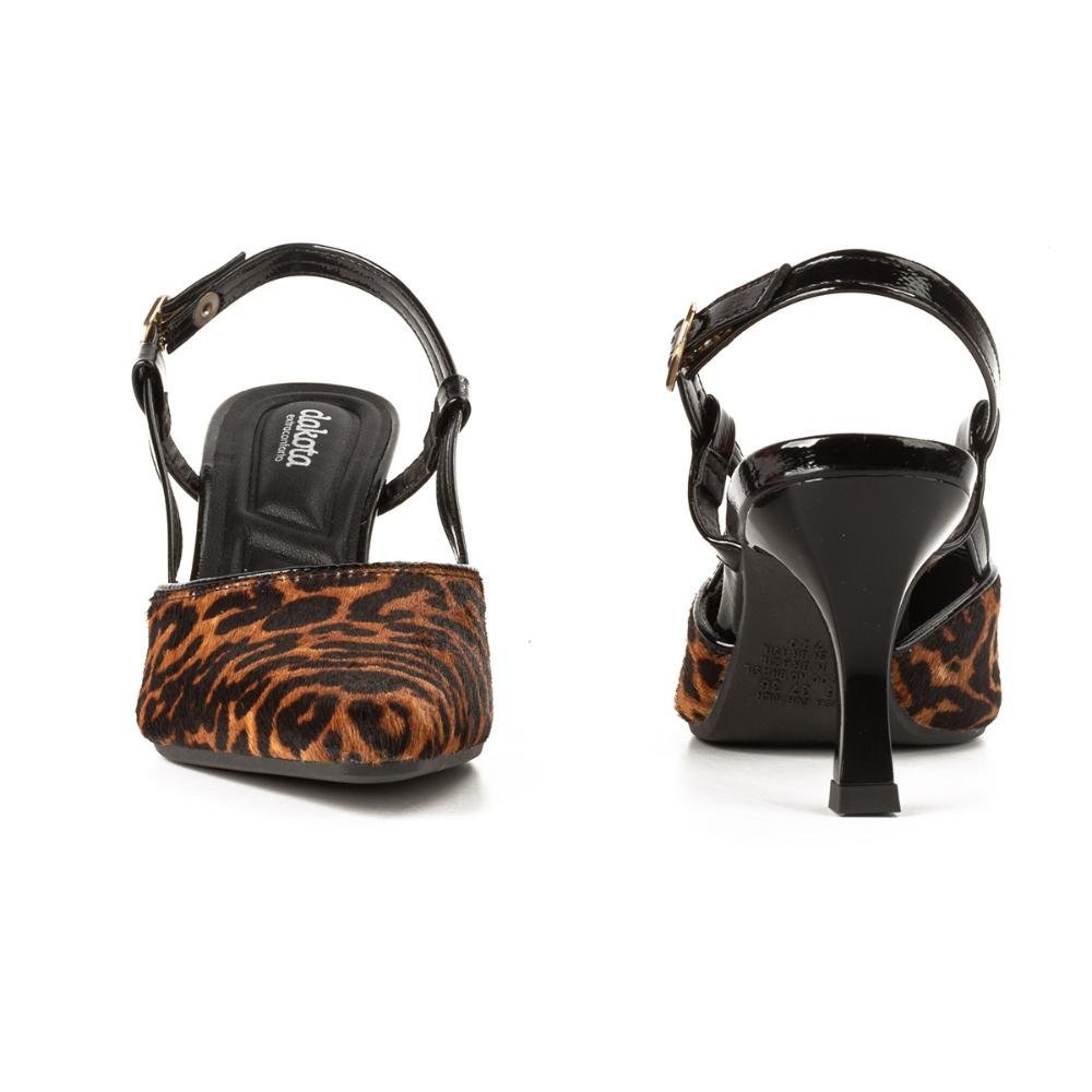 Sapato Dakota de Salto Alto Animal Print Feminino D0111 Onça 5