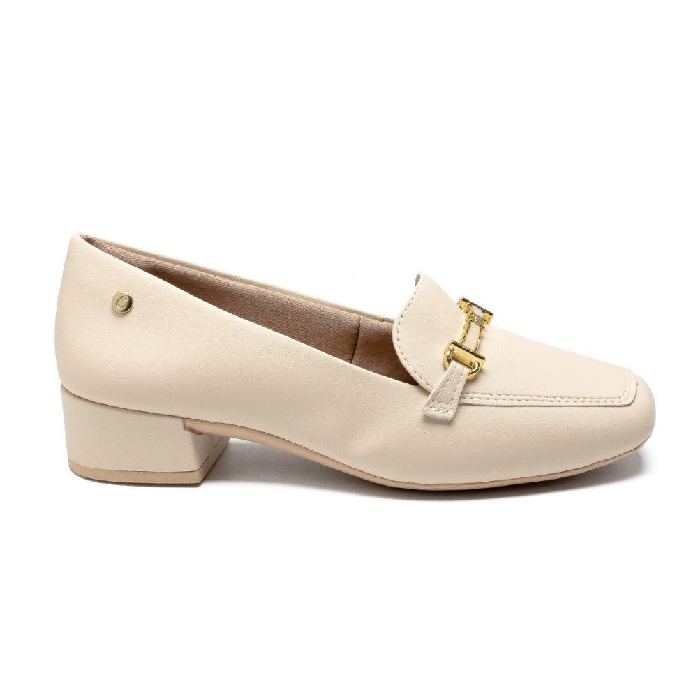 Sapato Campesí Loafer Feminino L9838 Bege Claro 3