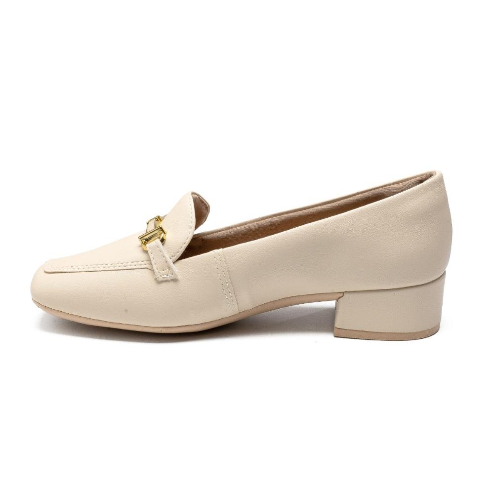 Sapato Campesí Loafer Feminino L9838 Bege Claro 4