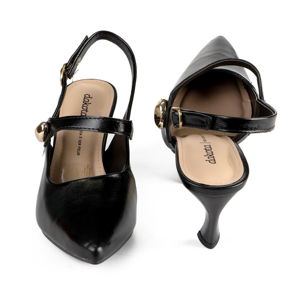 Scarpin Dakota de Salto Alto Feminino D0043 Preto 5