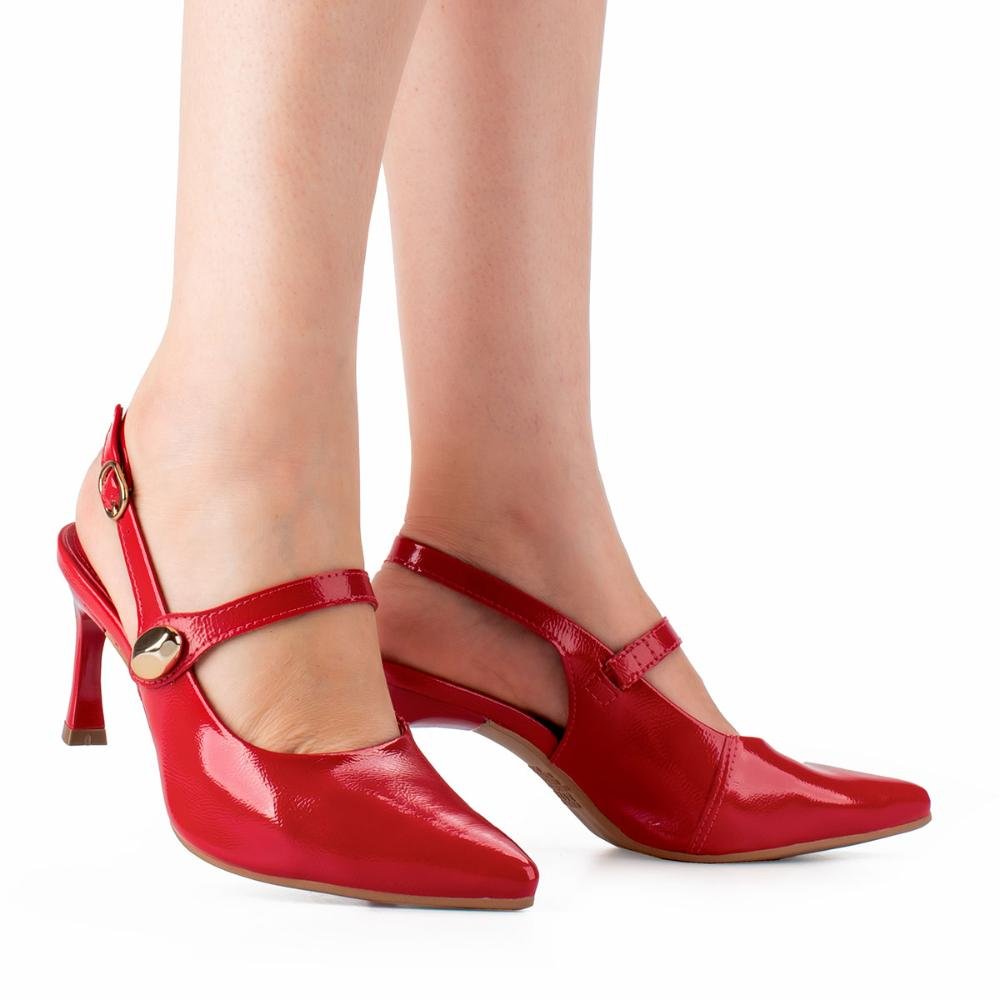 Scarpin Dakota de Salto Alto Feminino D0043 Vermelho 2