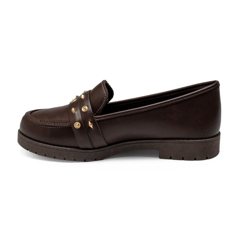 Sapato Mississipi Loafer Feminino ME722 Café 4