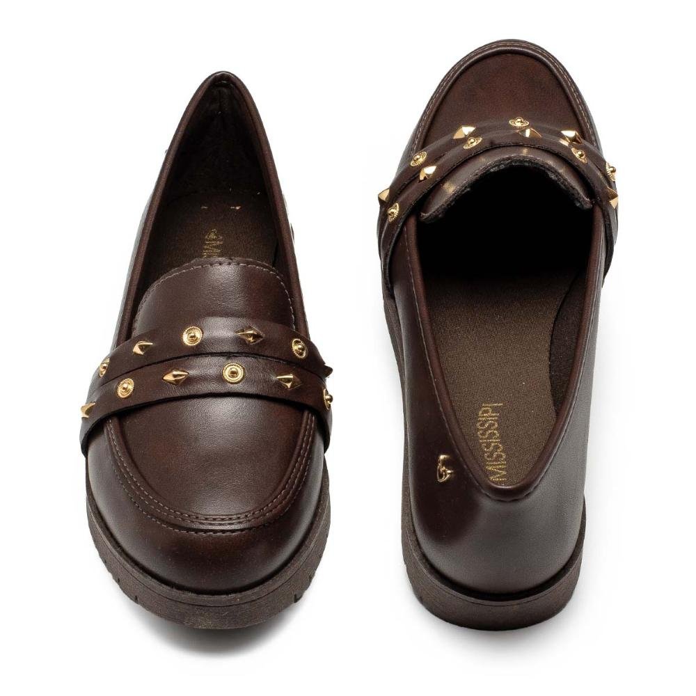 Sapato Mississipi Loafer Feminino ME722 Café 5