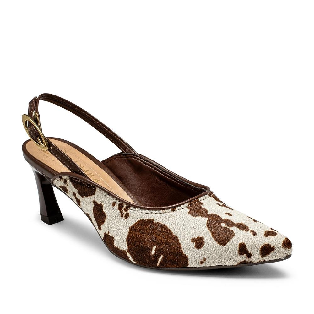 Scarpin Tanara Em Couro Feminino T8841 Animal Print 3