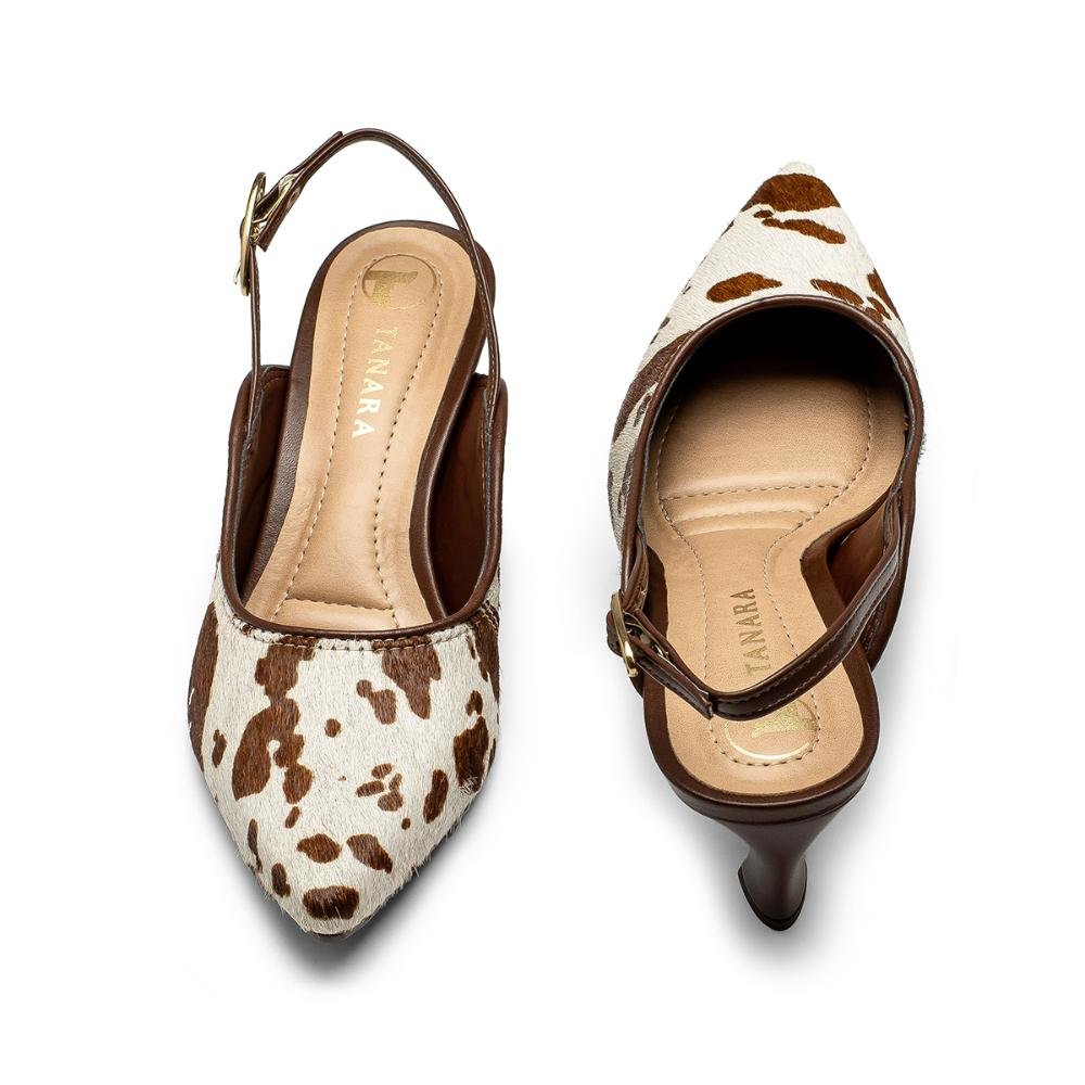 Scarpin Tanara Em Couro Feminino T8841 Animal Print 6