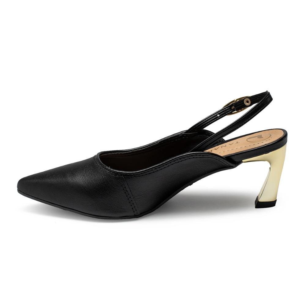 Scarpin Tanara Em Couro Feminino T8841 Preto 4