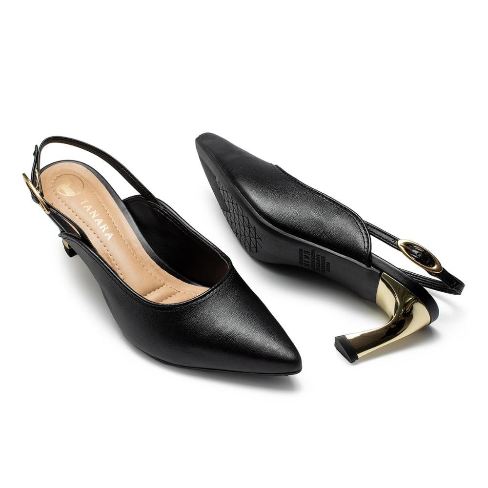 Scarpin Tanara Em Couro Feminino T8841 Preto 6