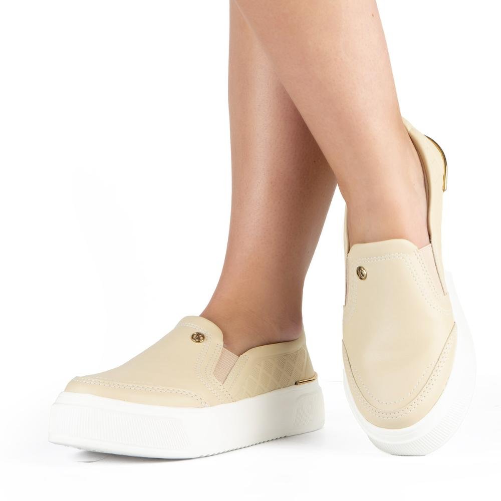 Tênis Kolosh Slip On Flatform Feminino C3559 Bege 2