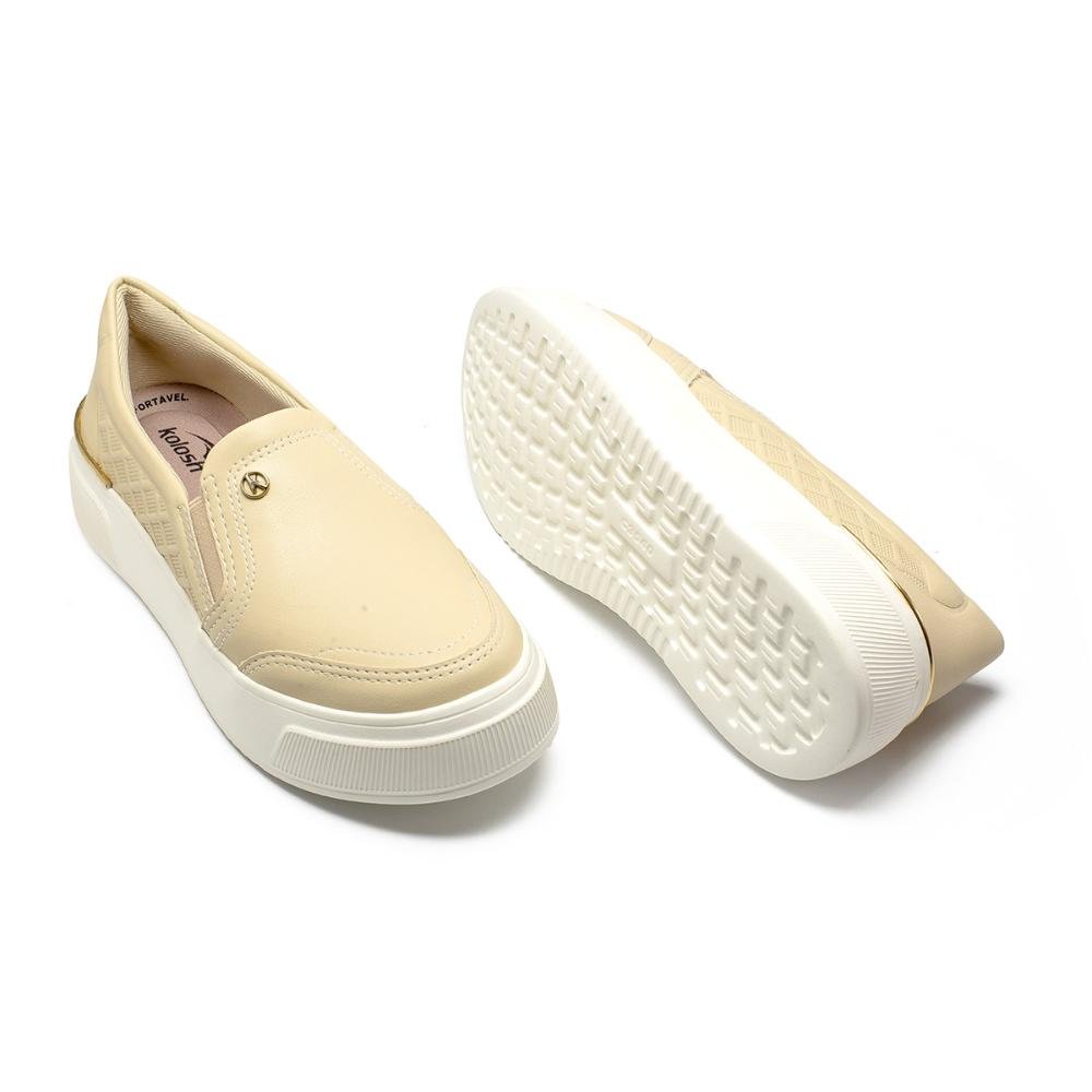 Tênis Kolosh Slip On Flatform Feminino C3559 Bege 6