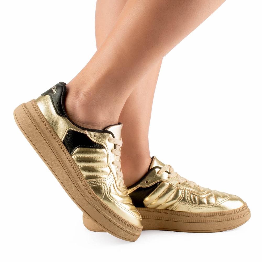Tênis Mississipi Casual Feminino ME523 Ouro 2
