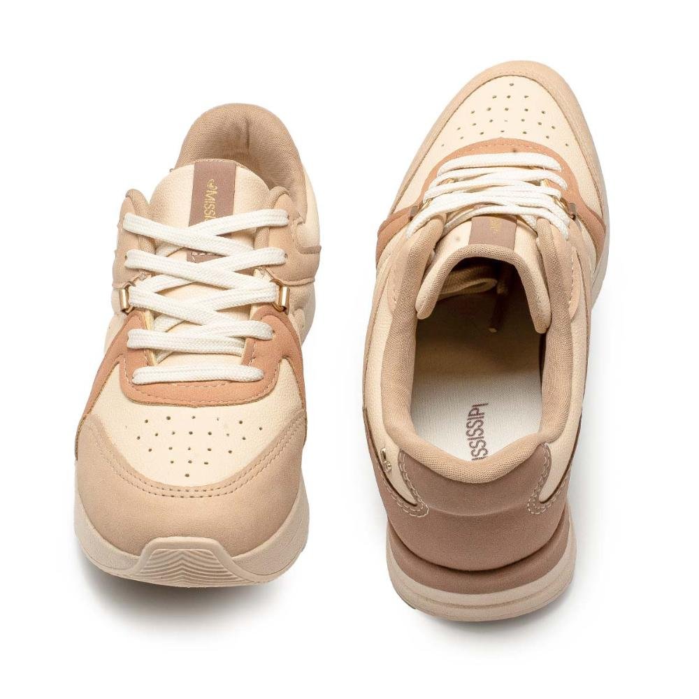 Tênis Mississipi Jogging Feminino ME512 Bege 5
